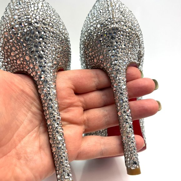 🌷❤️🔥FINAL SALE 🔥 NO OFFERS🌷Christian Louboutin Lady Lynch Swarovski 38.5 - Picture 7 of 9